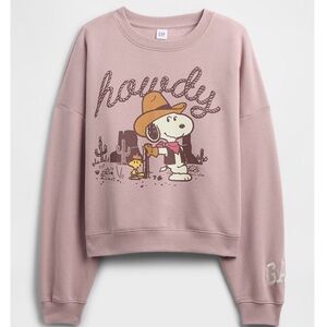 NWT Women’s GAP Factory Dusty Pink Snoopy Graphic Sweatshirt